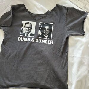 Charcoal Graphic Tee with Bold Print